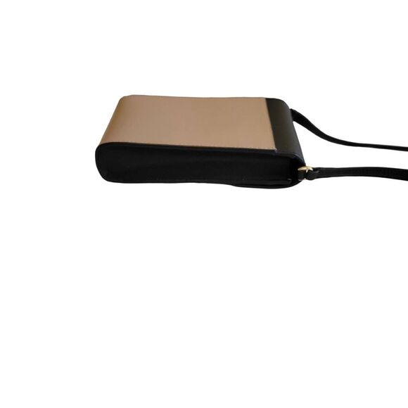 Kate Spade Madison Flap Phone Crossbody Toasted Hazelnut & Black Leather Bag - Picture 9 of 13